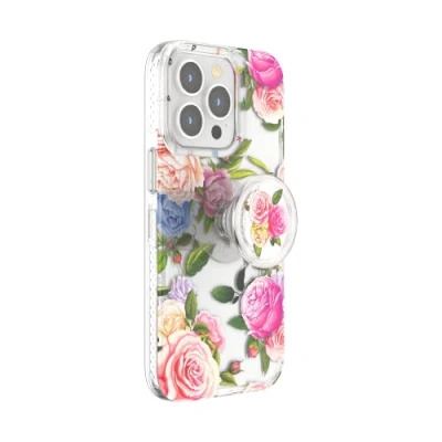 Afbeelding van PopSockets: PopCase Hoesje voor iPhone 13 Pro met een Verplaatsbare PopGrip Slide Standaard en Grip Verwisselbare Top Vintage Floral