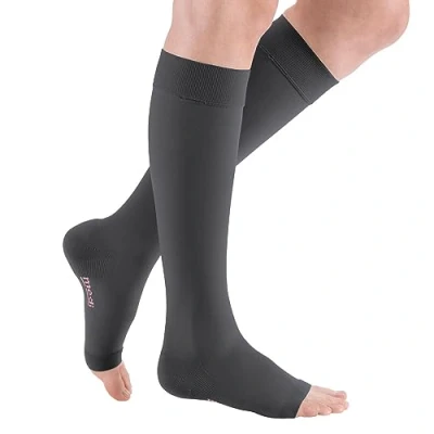 Afbeelding van medi ven plus CCL2 AD compressiekousen normaal zonder teenpunt, grijs (houtskool)