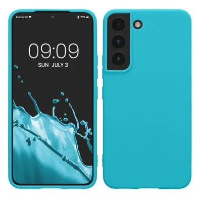 Afbeelding van kwmobile telefoonhoesje geschikt voor Samsung Galaxy S22 Hoesje smartphone Back cover in ijsblauw