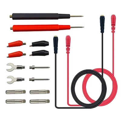 Afbeelding van Senven Profession Multifunctionele multimeter, elektronische testpunten, accessoireset, alligator test met siliconen sonde, voor laboratoriumtests, elektrotesting, 16 stuks