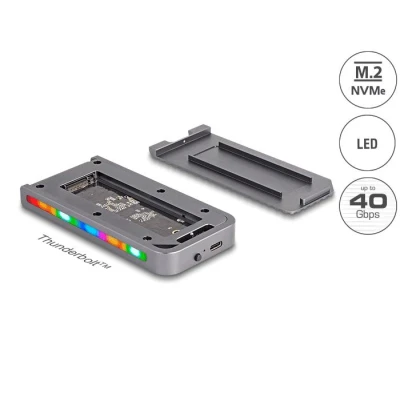 Afbeelding van Delock USB 40 Gbps Gehäuse für 1 x M.2 NVMe SSD im Gaming Style mit