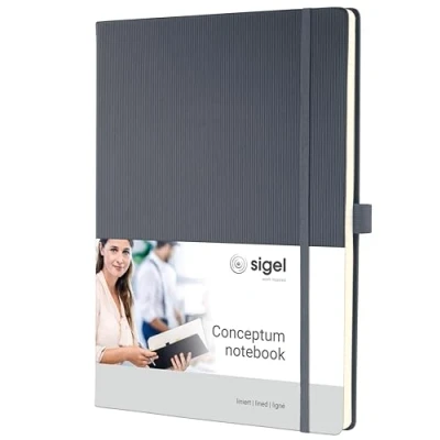 Afbeelding van Sigel notitieboek Conceptum Pure A4 hardcover gelinieerd grijs