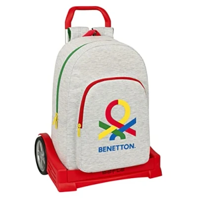 Afbeelding van Schoolrugzak met Wielen Safta Benneton Grijs 30 x 14 46 cm