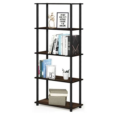 Afbeelding van Furinno Gereedschaploze planken, hout, Columbia walnoot/zwart, one size, 59,94 (B) x 145,8 (H) 29,46 (D) cm