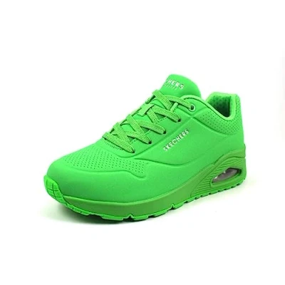 Afbeelding van Skechers Sport UNO Sneakers laag, Dames, Maat: 39, Green durabuck / mesh Leer/ synthetisch