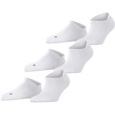 Afbeelding van Falke COOL KICK 3PACK Sneaker Socks Unisex Anatomical Plush SOLE Enkelsokken, Maat: 35 36, White