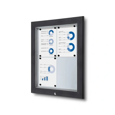 Afbeelding van Vergrendelbaar Notitiebord Outdoor SCT 4x A4 Antraciet Syna SCT4XA4PHC7016JS Horeca &amp; Professioneel