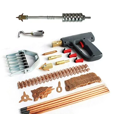 Afbeelding van 86 stuks auto carrosserie reparatie gereedschap deuken uitdeukgereedschap set accessoires uitdeuken spot box deukentrekker kit voor