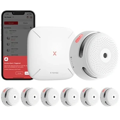 Afbeelding van X Sense rookmelder met wifi, Home Security Kit SBS50 basisstation compatibel App, FS61