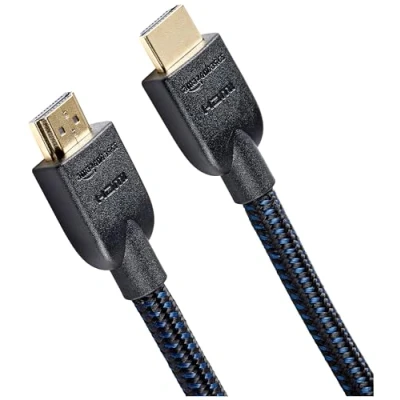Afbeelding van Amazon Basics HDMI kabel, 18 Gbps High Speed, 4K@60Hz, 2160p, nylon gevlochten Ethernet Ready, 3 m, zwart