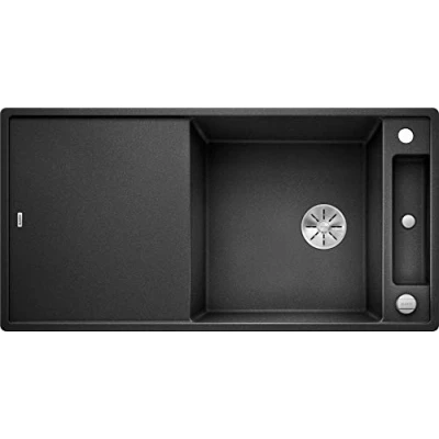 Afbeelding van Blanco Axia III XL 6 S spoelbak met spoeltafel in antraciet snijplank essenhout 523500
