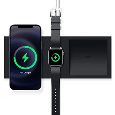 Afbeelding van elago Oplaad Blad Duo Compatibel met MagSafe Oplader en Apple Watch iPhone 15,14&amp;13&amp;12 Modellen [MagSafe niet inbegrepen]