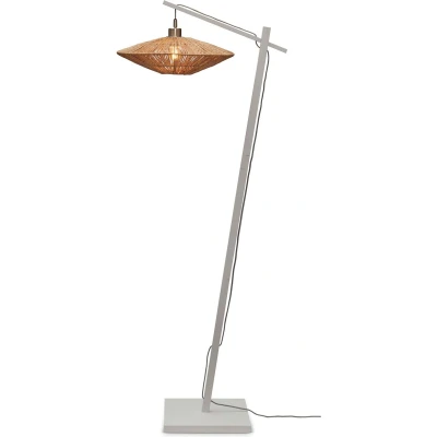 Afbeelding van Good&amp;Mojo Vloerlamp Iguazu Bamboe Small Wit Naturel 62x40x150cm