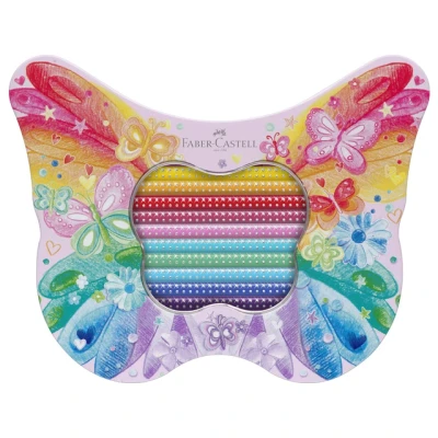Afbeelding van Kleurpotloden Faber Castell sparkle 12 standaard kleuren 8 pastel kl
