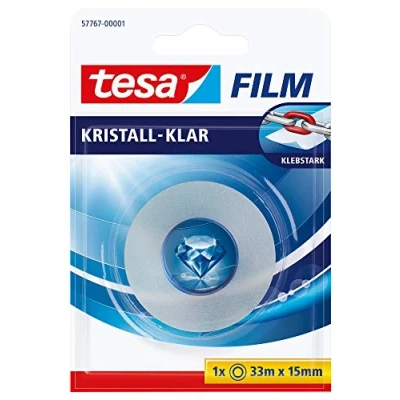 Afbeelding van Tesa 57767 00001 01 tesafilm Kristalhelder Transparant (l x b) 33 m 15 mm 1 stuk(s)