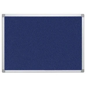 Afbeelding van Q CONNECT textielbord met aluminium frame 60 x 45 cm blauw