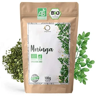 Afbeelding van ORIGEENS BIOLOGISCHE Moringa INFUSIE 100g Deugden kruidenthee gehakte bladeren voor losse thee