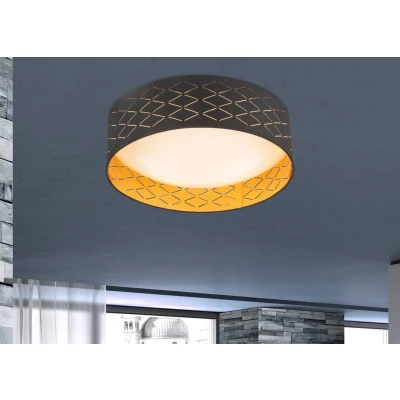 Afbeelding van Globo plafonniere Clarke wit metaal 40 cm ingebouwde LED module 15229D7