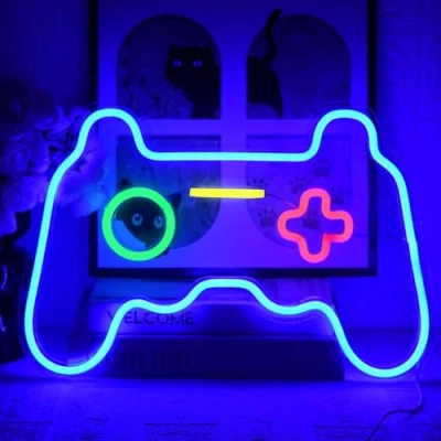 Afbeelding van UExnkj Y Gamepad Neon Sign Game Lichtreclame bord LED Room Party Bar Wall