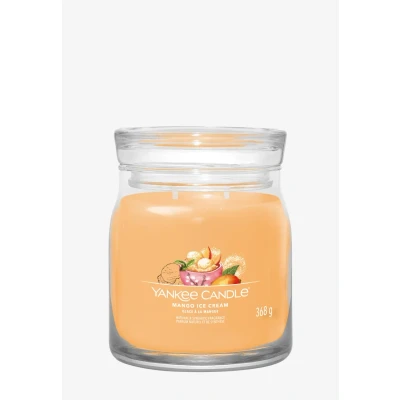 Afbeelding van Yankee Candle Geurkaars Medium met 2 lonten Mango Ice Cream 11 cm / ø 9