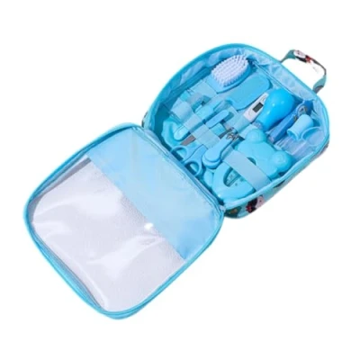 Afbeelding van Pastoralist Baby Gezondheidszorg en Verzorging Kit Neusaspirator Nail Clipper Haarborstel Set Pasgeboren Dagelijkse Schoonmaak Care 13 Stks/Set, Stijl A, Blauwe Verzorgingsset
