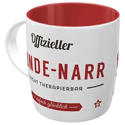 Afbeelding van Nostalgic Art Retro koffiebeker pootschild honden naar, grote gelicentieerde mok met pootbordmotief, vintage cadeau idee voor hondenfans, 330 ml
