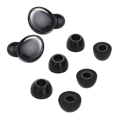 Afbeelding van kwmobile 6x cover voor oordopjes geschikt Samsung Galaxy Buds Pro Van memory foam in zwart Maat S, M en L