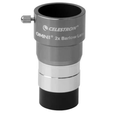 Afbeelding van Celestron 93326 Omni Barlow Lens, Zilver, 2 x 1.25 Inch