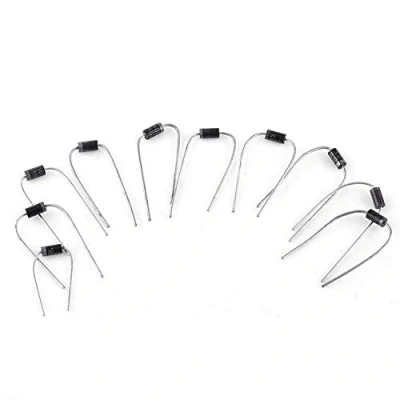 Afbeelding van 100 delig gelijkrichter diode assortimentsset, 1N4001 1N4002 1N4003 1N4004 1N4005 1N4006 1N4007 1N5817 1N5818 1N5819 met transparante doos