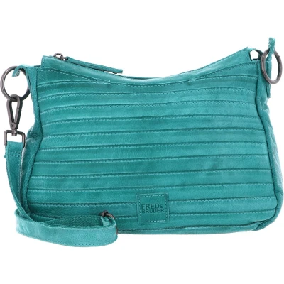 Afbeelding van FREDsBRUDER Leren Schoudertas Likely Midi Turquoise