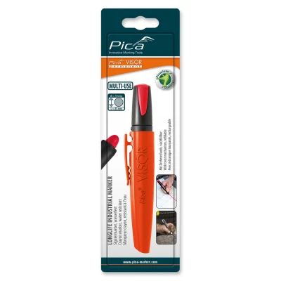 Afbeelding van Pica VISOR 990/40 Industriële Multi Use Marker rood (blister)