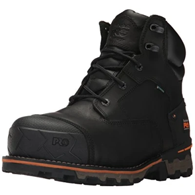 Afbeelding van timberland pro Boondock Composiet Toe voor heren, waterdicht, industriële en constructieschoen, zwart volnerfleer, 11 M US, zwart, 45 EU