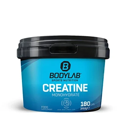 Afbeelding van Bodylab24 creatine monohydraat 180 capsules, in capsulevorm, puur poeder, hooggedoseerde voor meer energie en kracht