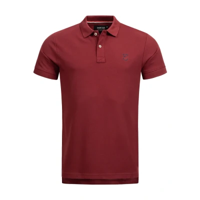 Afbeelding van Indicode Jeans Wadim Poloshirt, Heren, Maat: Small, Bordeaux