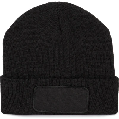 Afbeelding van K up Gerecycleerde muts met patch en Thinsulate voering KP891 Black