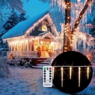 Afbeelding van Monzana Lichtsnoer 40 LED met Afstandsbediening Warm Wit 5,6x5m