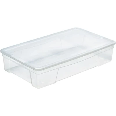 Afbeelding van Opbergbak met Deksel Mondex Space Box Transparant Polypropyleen 34 L 70,5 x 42 15,5 cm