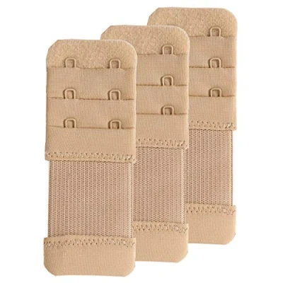 Afbeelding van SAMGU beha extenders voor dames, 2 haken, 3 4 5 6 zachte rekbare rug verlengband, haak 3/4&quot; afstand, zwart, one size