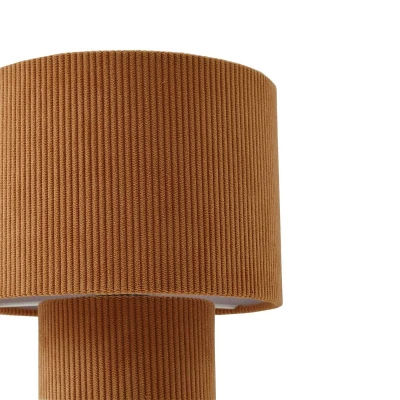 Afbeelding van Lindby tafellamp Jone, lichtbruin, textiel, 30 cm hoog, E27