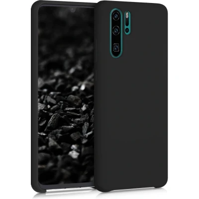 Afbeelding van kwmobile telefoonhoesje geschikt voor Huawei P30 Pro Hoesje met siliconen coating Smartphone case in zwart