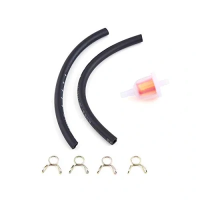 Afbeelding van Tbest Benzinefilter 6 mm, in line brandstoffilter voor motorfiets, bromfiets, ATV, 49 160cc, 8mm slang, 4 klemmen, generiek, 0,03 kg, Tbest280whnbsxc