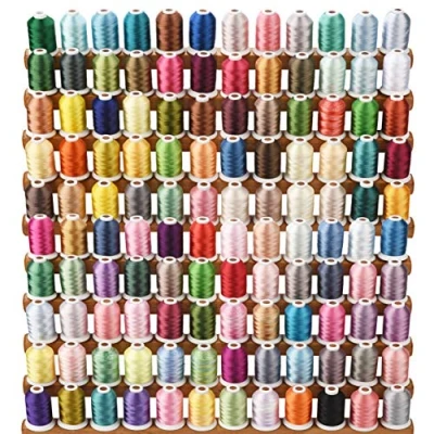 Afbeelding van Simthread 120 kleuren polyester borduurgaren voor machines 1000 meter, Babylock/Janome/Singer/W 6N borduurmachine