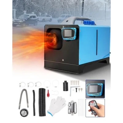 Afbeelding van ShockFlo staande verwarming, diesel, 12 V, 5 kW, dieselverwarming, luchtverwarmer, luchtdieselverwarming met geluiddemper, lcd hoogwaardig display, luchtverwarming, verwarming voor auto,