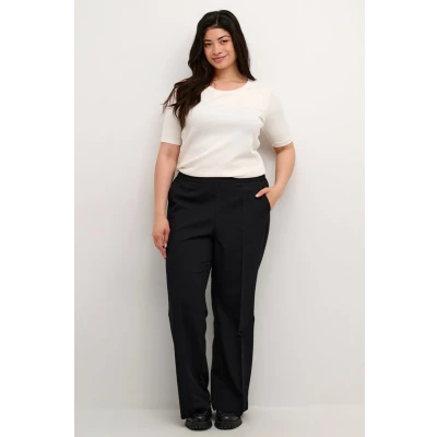Afbeelding van Kaffe Curve Sakira Broek, Dames, Maat: 48, Black deep