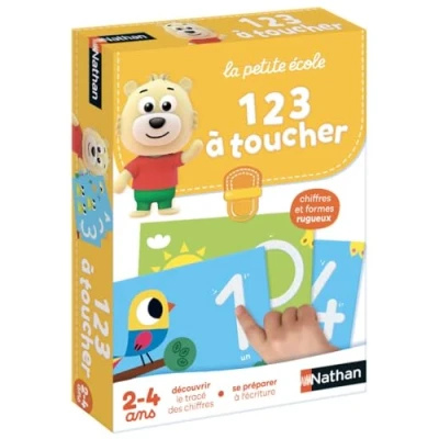 Afbeelding van Nathan La Petite Ecole 1 2 3 om aan te raken Ontdek de cijferlijn, Bereid je Voor op schrijven Educatief spel Set van 6 progressieve spelletjes kinderen tot 4 jaar