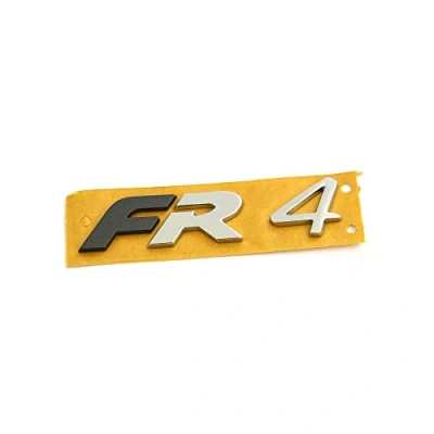 Afbeelding van Seat 5FE853670AUTZ opschrift FR4 Logo Formula Racing Sticker Tuning Embleem grijs metallic mat
