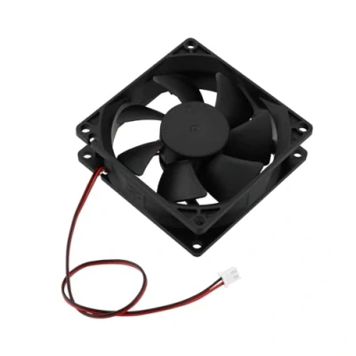 Afbeelding van Be In Your Mind 1 st 80mm x 25mm Borstelloze Koelventilator DC 24V 0.15A Dual Kogellager Fan 2Pin Plastic 8025 7 Blades Zwart