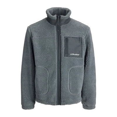 Afbeelding van JACK &amp; JONES ESSENTIALS teddy jas grijs