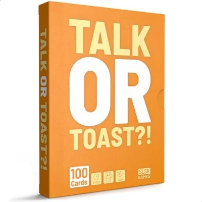 Afbeelding van Talk or toast!? Het unieke drankspel Drinkspel met 100 kaarten Kaartspel Partyspel voor volwassenen vanaf 18 jaar Engelse versie