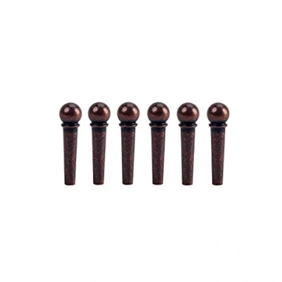Afbeelding van Alnicov Gitaar Brug Pins 6 STKS Bronzen String Studs voor Folk Akoestische Gitaren Vervanging